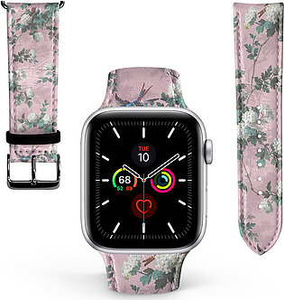 Apple Watch Premium Leather Strap Flower Series Design 02