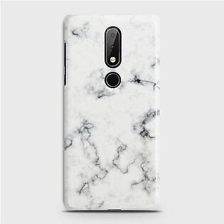 Nokia 7.1 White Liquid Marble Case