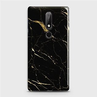 Nokia 7.1 Classic Golden Black Marble Case