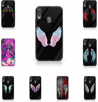 Galaxy A20/A30 - Angel Wing Series - Premium Printed Glass soft Bumper shock Proof Case