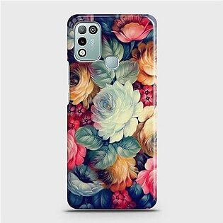 Infinix Hot 10 Play Vintage Colorful Flowers Case