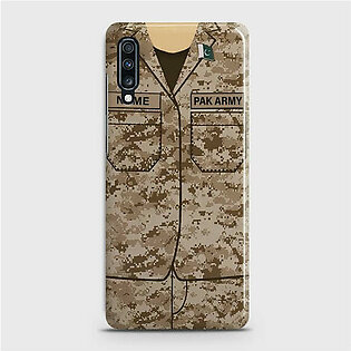 SAMSUNG GALAXY A70 Army Costume with custom Name Case