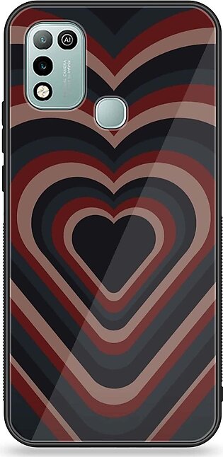 Infinix Hot 10 Play - Heart Beat Series 2.0 - Premium Printed Glass soft Bumper shock Proof Case
