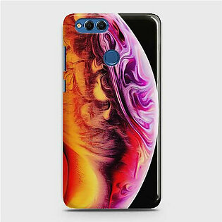 HUAWEI HONOR 7X Texture Colorful Moon Case