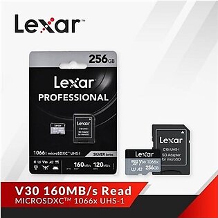 64gb/128gb/256gb Lexar Professional 1066x A2 U3 Micro SD Card SILVER Series