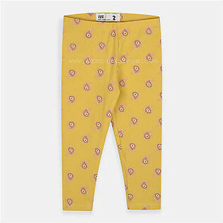 KDS All Over Pink Print Yellow Legging 6212