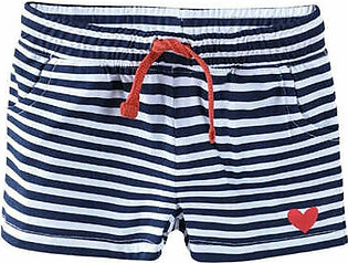 5.10.15 Heart With Blue & White Stripes Shorts 11035