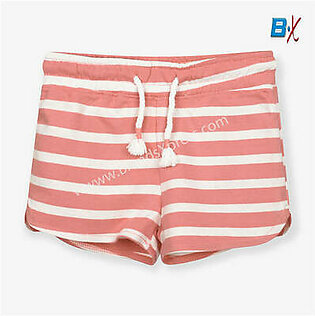 MO Tea-Pink & White Stripes Shorts 9119