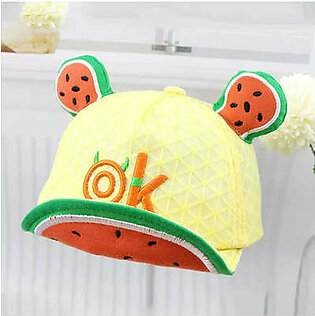 OK Embroidered Watermelon Yellow Net Cap 9197