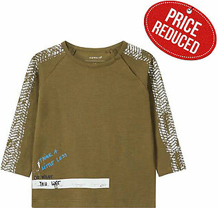 N It Baby Printed Green Long-Sleeved T-Shirt 9765