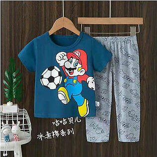 Super Mario Teal Shirt & Trouser Set 9681