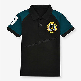 B.X Achievement Logo Black Polo Shirt 9538