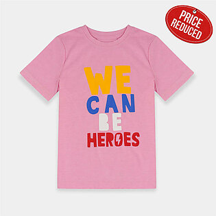 TU We Can Be Heroes Pink Tshirt 1373
