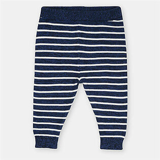 JNR Baby Blue & White Strips Knitted Trouser 8679