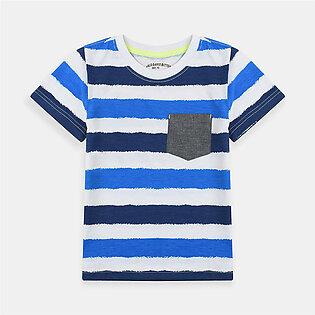 BDB Blue & White Stripe Tshirt 4093