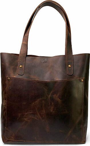 "The Classy" Vintage Tote Bag // Crazy Horse Leather