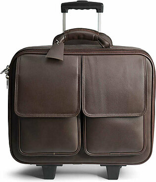 The Travel Mate Trolley Bag // Brown