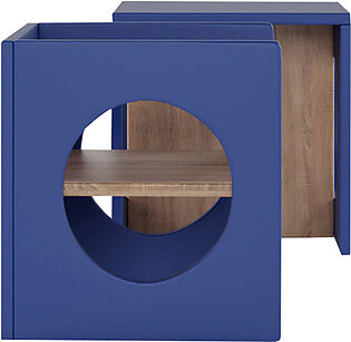 Romana Chair cum Table in Electric Blue