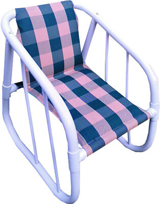 Silkrik Checked Style Outdoor Chair - Blue and Pink