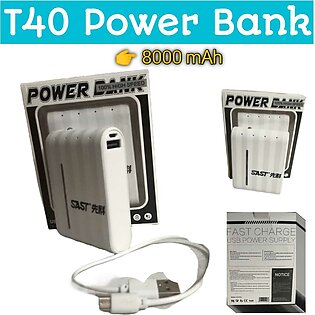 Dual USB T-40 Power Bank 8000mah