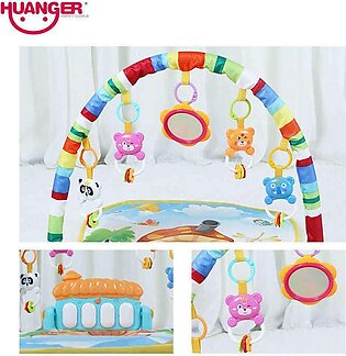 Huanger Baby Game Rug Play Gym With Musical Keyboard Mat For Kids 3 In 1 0-3 Year Child