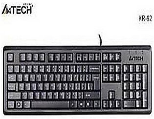 A4Tech Kr-92 Comfort Key Keyboard , Roundedge Keykaps Black