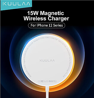 KUULAA 15W Qi Magnetic Fast Wireless Charger Magsafe Silver