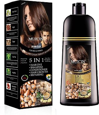 MUICIN - 5 in 1 Dark Brown Hair Color Shampoo Ginger & Argan Oil - 200ml