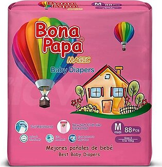 Bona Papa Diapers Size No 3 Medium 5 -10KG - Pack of 88 88 Pcs