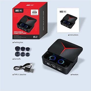 M90 Pro Wireless Gaming Earbuds - Black