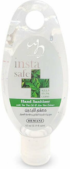 WB by HEMANI- Insta Safe Hand Sanitizer with Tea Tree oil & Aloe vera Extract, 65ml