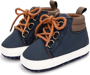 Baby Boy Lace Up Front High Top Sneakers