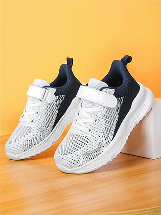 Boys Two Tone Hook-and-loop Fastener Running Shoes