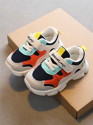 Kids Colorblock Letter Graphic Running Shoes - FD