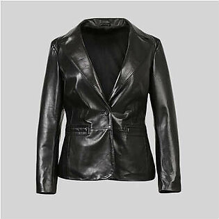 Novado - Women Black  Leather Jacket - NWLJ-1469