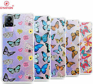 Vivo V21E Cover - O'Nation Butterfly Dreams Series - 9 Designs - Clear Phone Case - Soft Silicon Borders