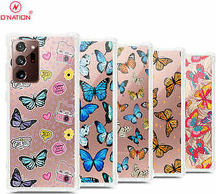 Samsung Galaxy Note 20 Ultra Cover - O'Nation Butterfly Dreams Series - 9 Designs - Clear Phone Case - Soft Silicon Bordersx