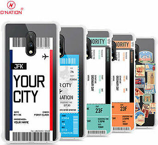OnePlus 7 Cover - Personalised Boarding Pass Ticket Series - 5 Designs - Clear Phone Case - Soft Silicon Borders