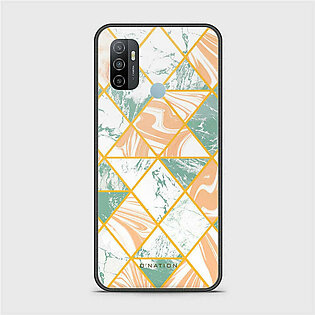 Oppo A53 Cover - O'Nation Shades of Marble Series - HQ Ultra Shine Premium Infinity Glass Soft Silicon Borders Case
