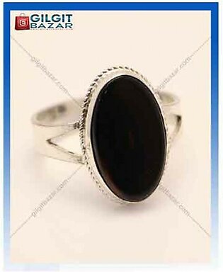 Gilgit Bazar Aqeeq Stone Ring For Men Black (GB1201)