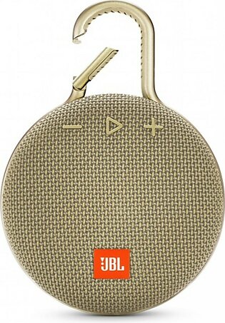 JBL Clip 3 Waterproof Portable Bluetooth Speaker Desert Sand