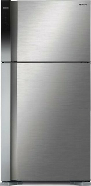 Hitachi Big 2 Stylish Inverter Freezer-on-Top Refrigerator 18 Cu Ft Silver (R-V630P7MS)