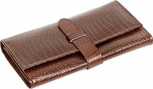 Sage Leather Clutch Bag For Women Brown (35042)