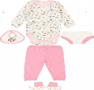 Wokstore Garments Suit For New Born Baby Pink Pack Of 6