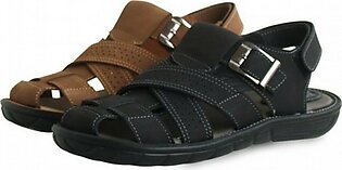 EBH Fashion Leather Sandal For Men Light Brown (1B-035)