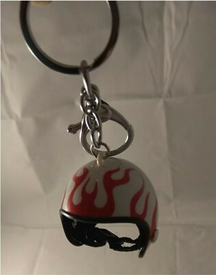 Sassi Red Flame Helmet Keychain (1047B)