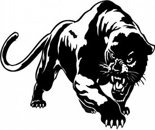 Wish Hub Wild Panther Hunting Car Sticker