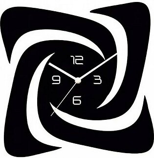 Rubian Swirl Wall Clock - Black