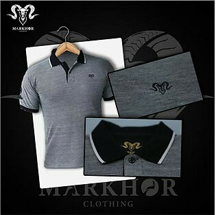 Markhor Clothing Pique Cotton Polo Shirt Black For Men