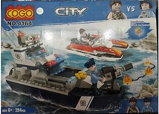 M Toys Marine Police Lego Blocks for Kids - 284pcs